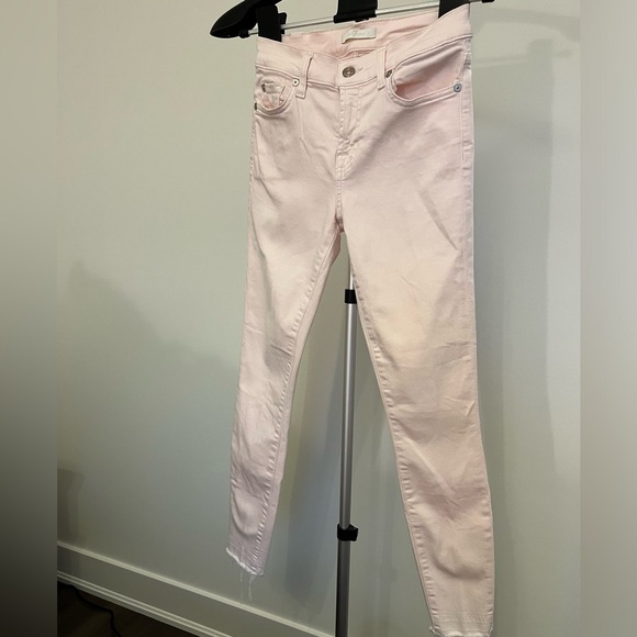 7 For All Mankind Pink Ankle Skinny Jeans - Picture 12 of 13
